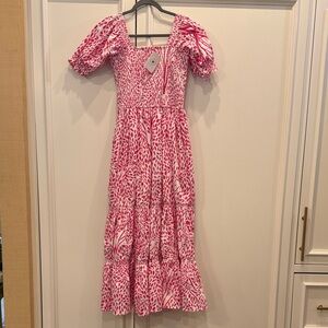 New with Tags Sheridan French Pink Patterned long Dress size small
